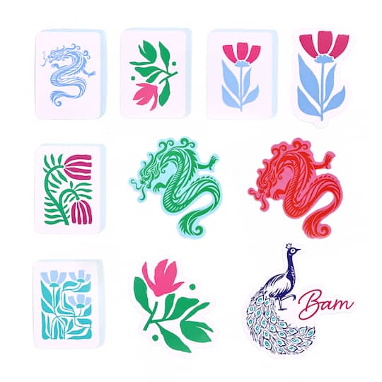 Mahjong Vinyl Stickers by Fab Finds